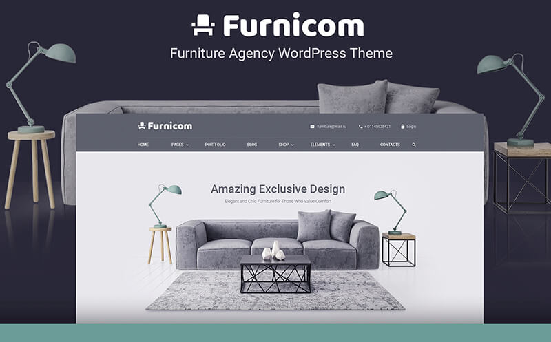 Wordpress agency. Плагин на мебель. WORDPRESS дизайн блоков. Furniture Company.